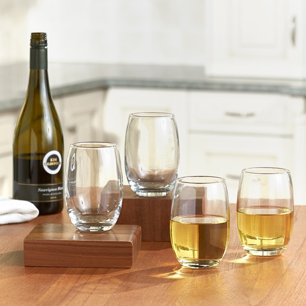 NWT Mikonos Sets of 4 Stemless Wine Glasses